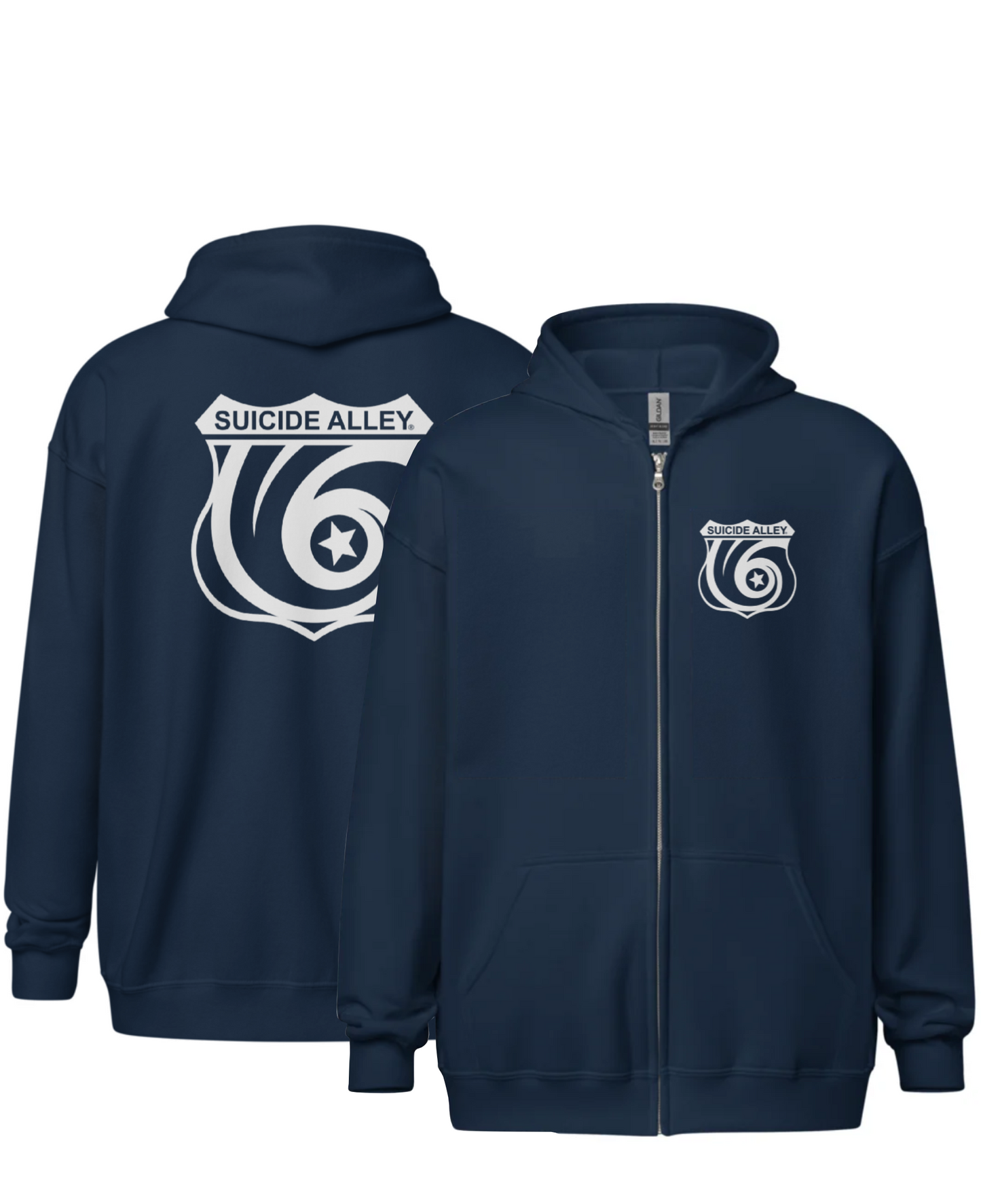 The Official SACC Brand Logo Zip Up Hoodie