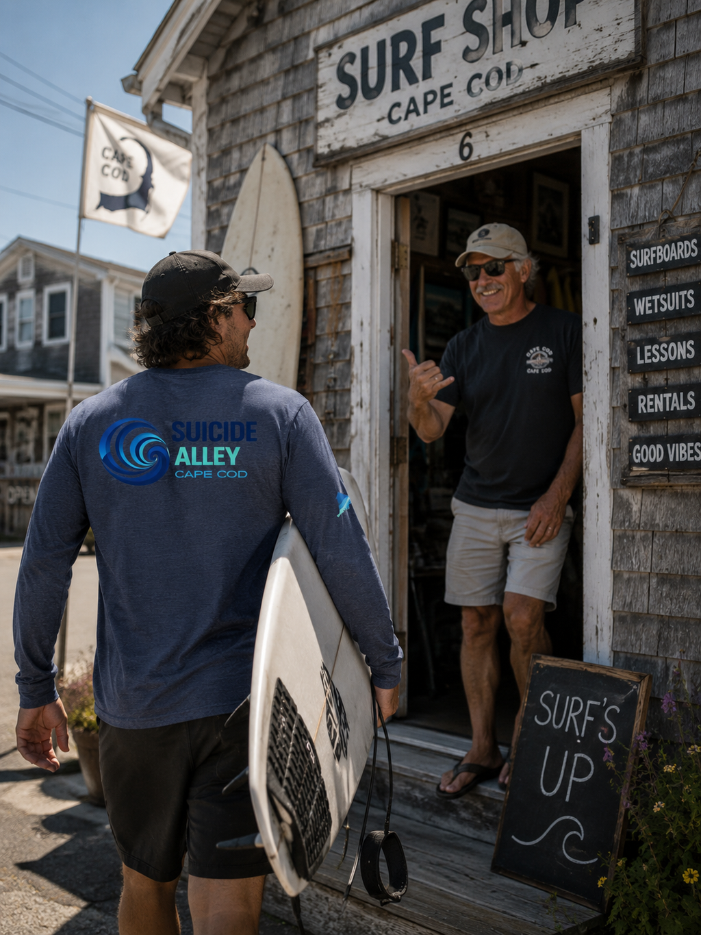Suicide Alley Surf Logo Unisex Long Sleeve Tee