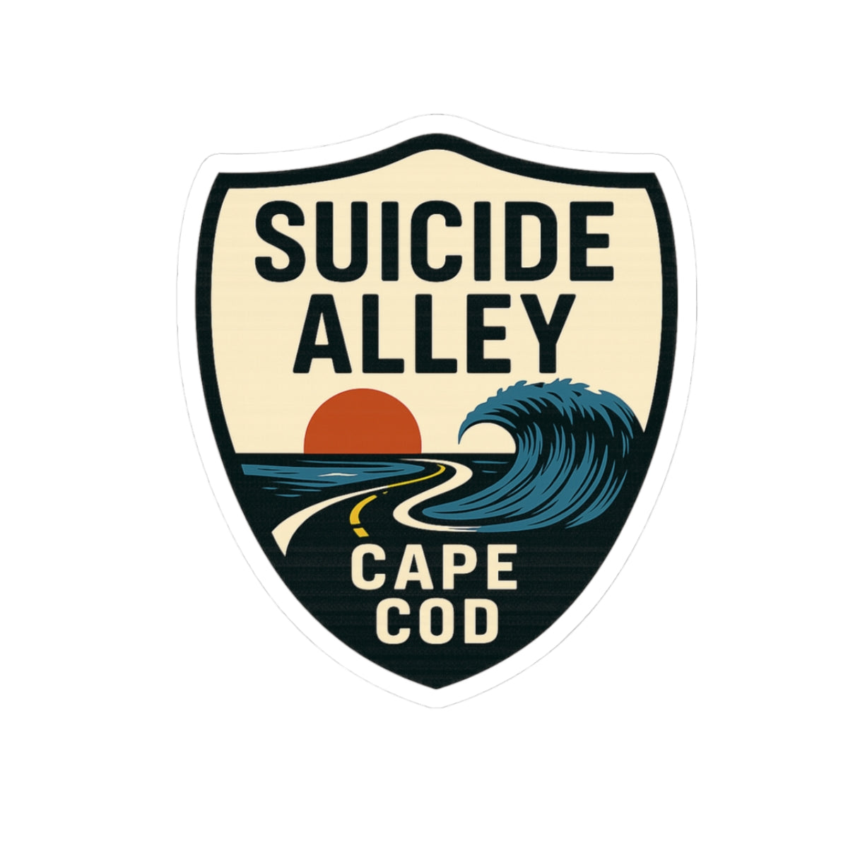 Suicide Alley Plaque Badge Sticker