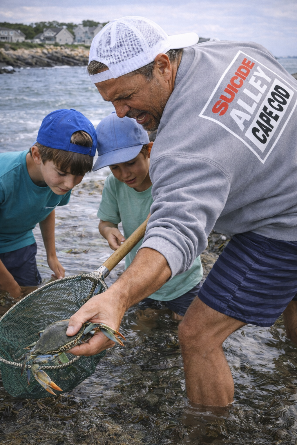 'SUICIDE CAPE COD' Bold Graphic Crewneck Sweatshirt